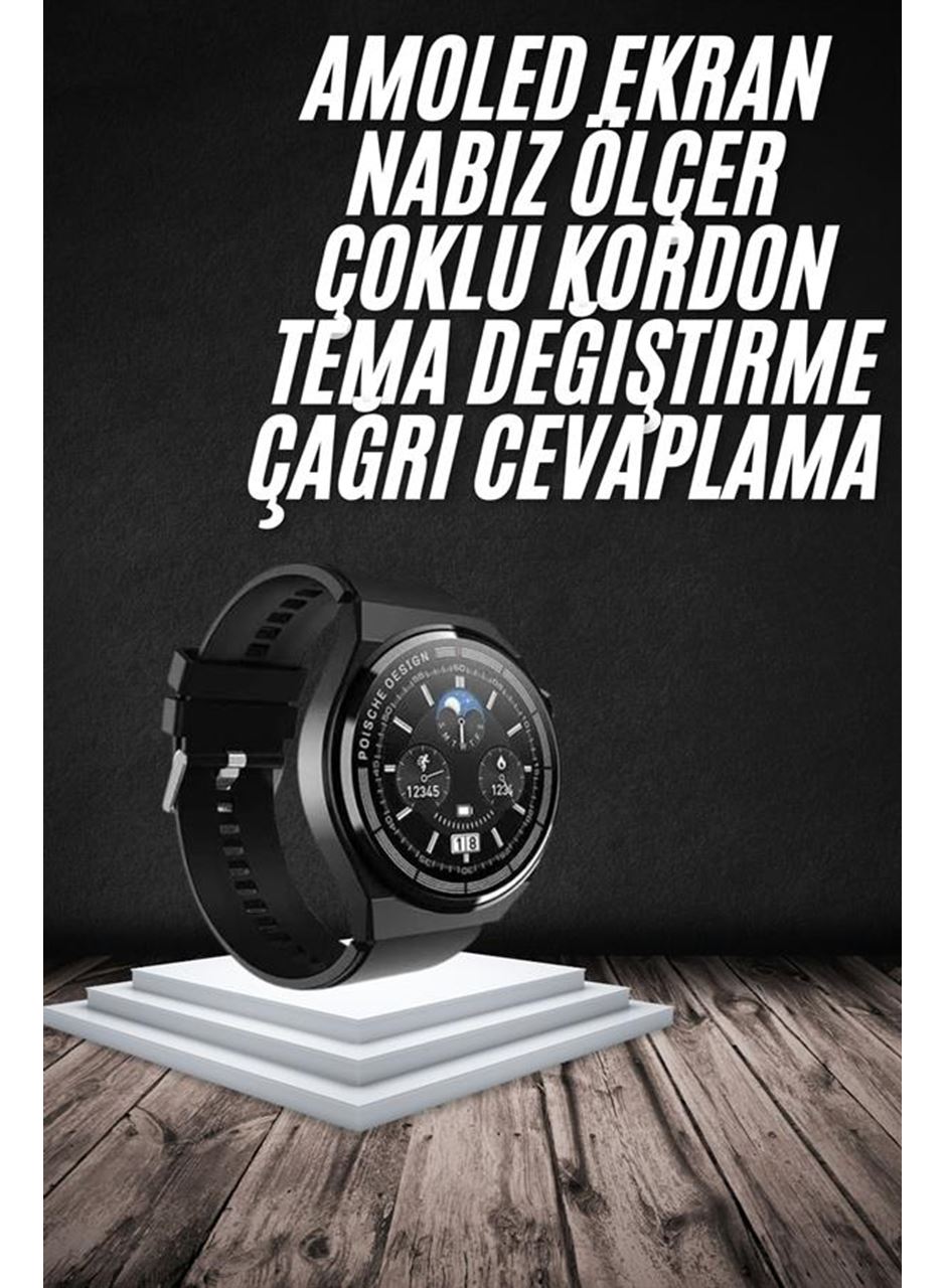 En Çok Tercih Edilen Akıllı Saat Amoled Ekran Nabız Sensörü GPS Uyumlu Adımsayar