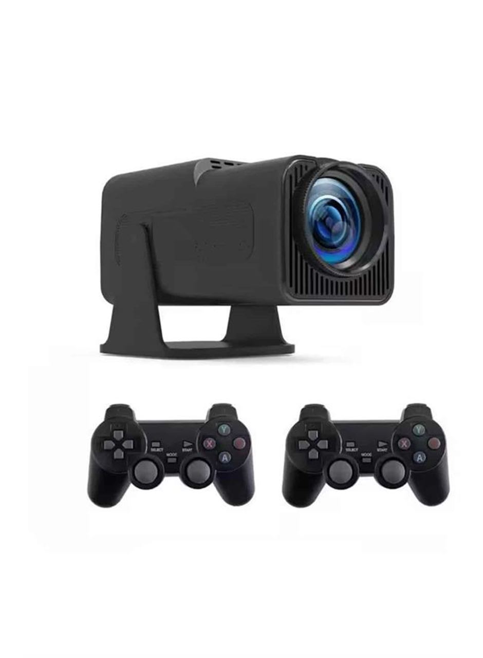 Android Projeksiyon Siyah Taşınabilir Sinema Projektörü 4k 1080p Ev Sineması Bluetooth