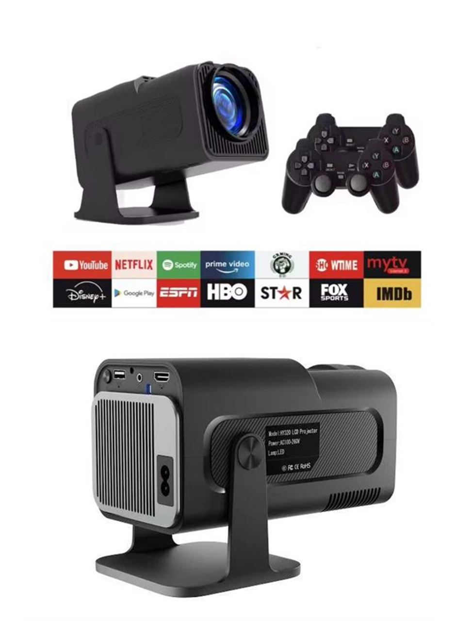 Çift Kollu Projeksiyon Taşınabilir Game Projektör Full Hd 1080P 4k Projeksiyon Gamepad
