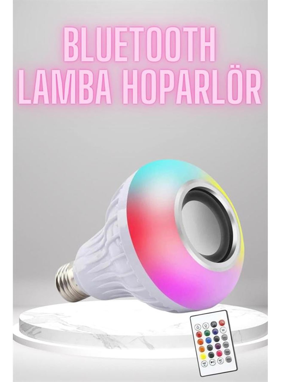 Bluetooth Hoparlör Akıllı Rgb Led Işık Renk Değiştirme Ses Bombası Ampül Görünümlü