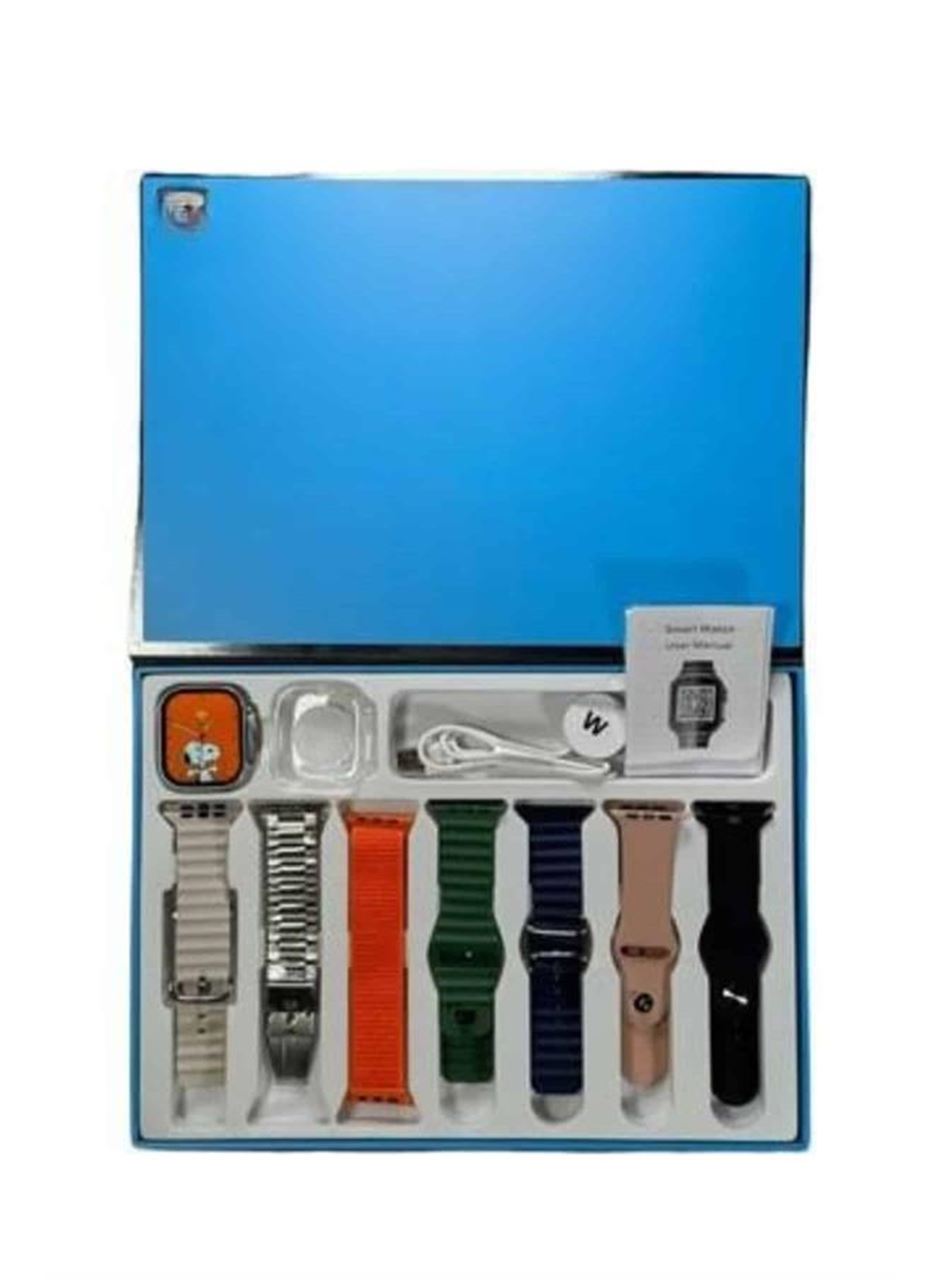 Akıllı Saat 7 Kordon Hediyeli Takvim Alarm Nabız Ölçer Bildirim Görme Sesli Görüşme