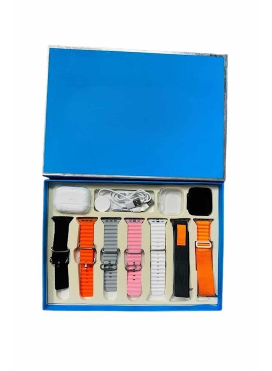 7 Kordonlu Unisex Akıllı Saat Çoklu Kordon Seçeneği Amoled Ekran