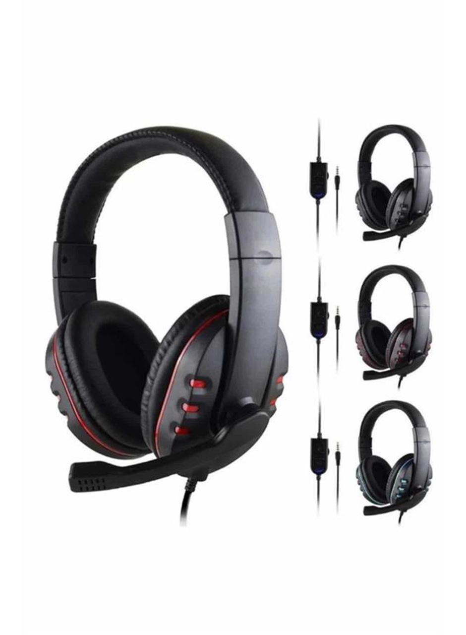 Oyuncu Kulaklığı Kulak Üstü Kablolu Stereo Mikrofonlu Yumuşak Kulak Yastığı