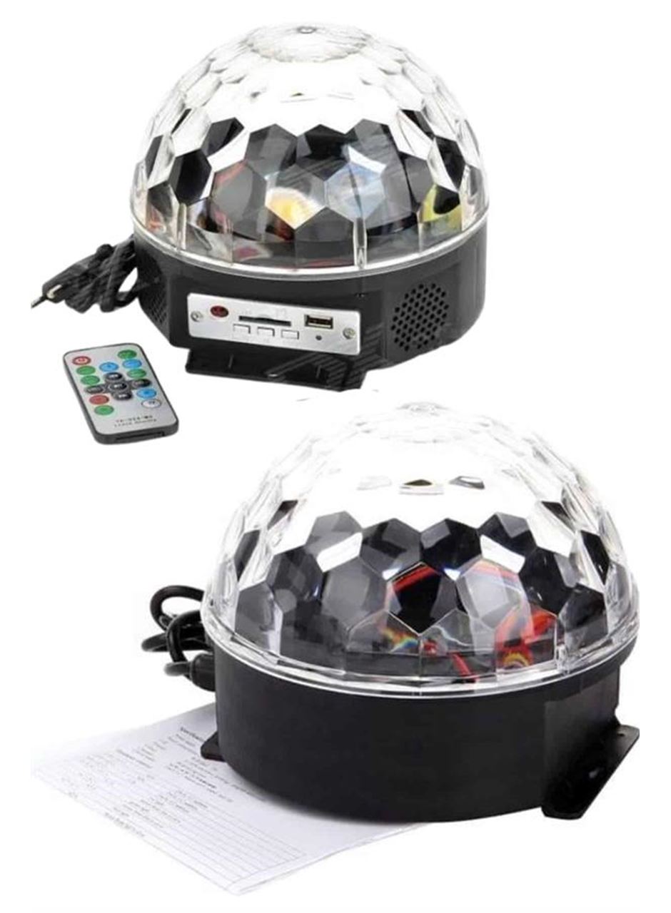 Küre Disko Topu Müzik Çalar Renkli Lazer Işıklı Bluetooth Disko Parti Işığı Kumandalı