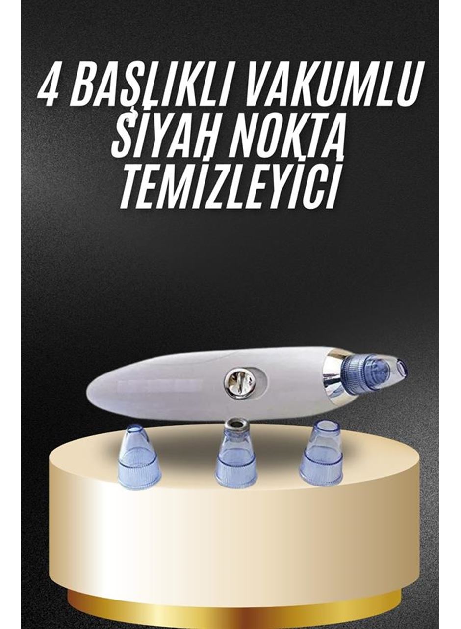 Yeni Nesil Vakumlu Pilli Siyah Nokta ve Yüz Temizleme Cihazı 4 Başlıklı - Lisinya
