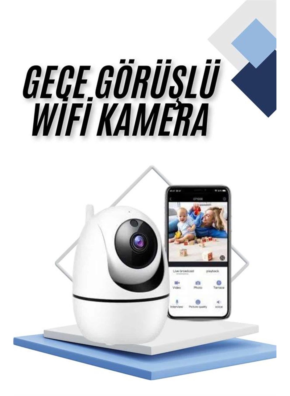 Kablosuz Wifi Destekli Akıllı Güvenlik Kamerası Hareket Sensörlü