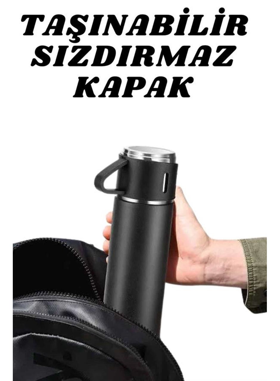 3 Bardaklı Termos Seti Anneler Gününe Özel Hediye Taşınabilir Sızdırmaz Isı Koruyucu