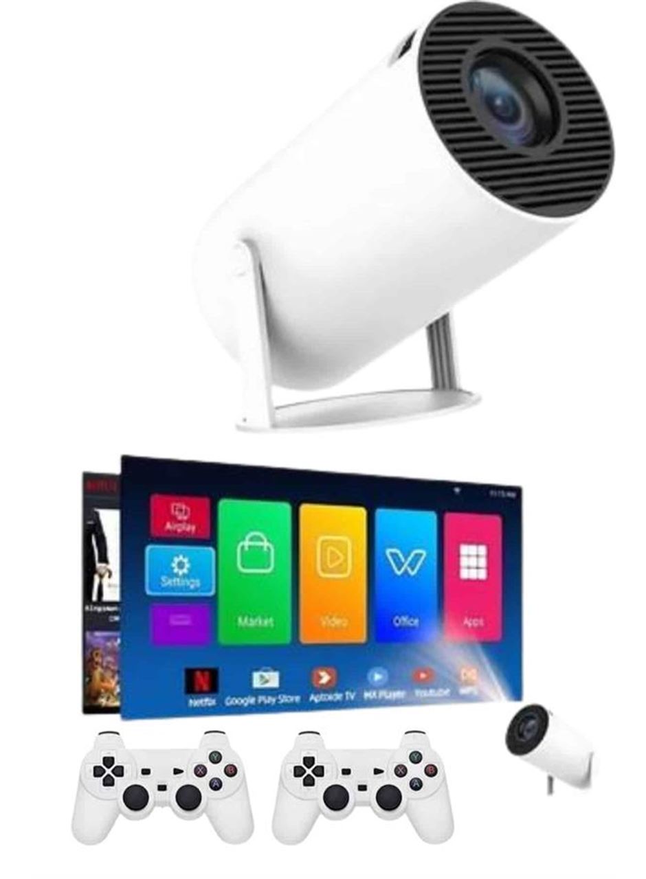 Projeksiyon Cihazı Video Oyun Konsolu Projektör Taşınabilir Ayaklı Çift Kollu 4K Çözünürlüklü