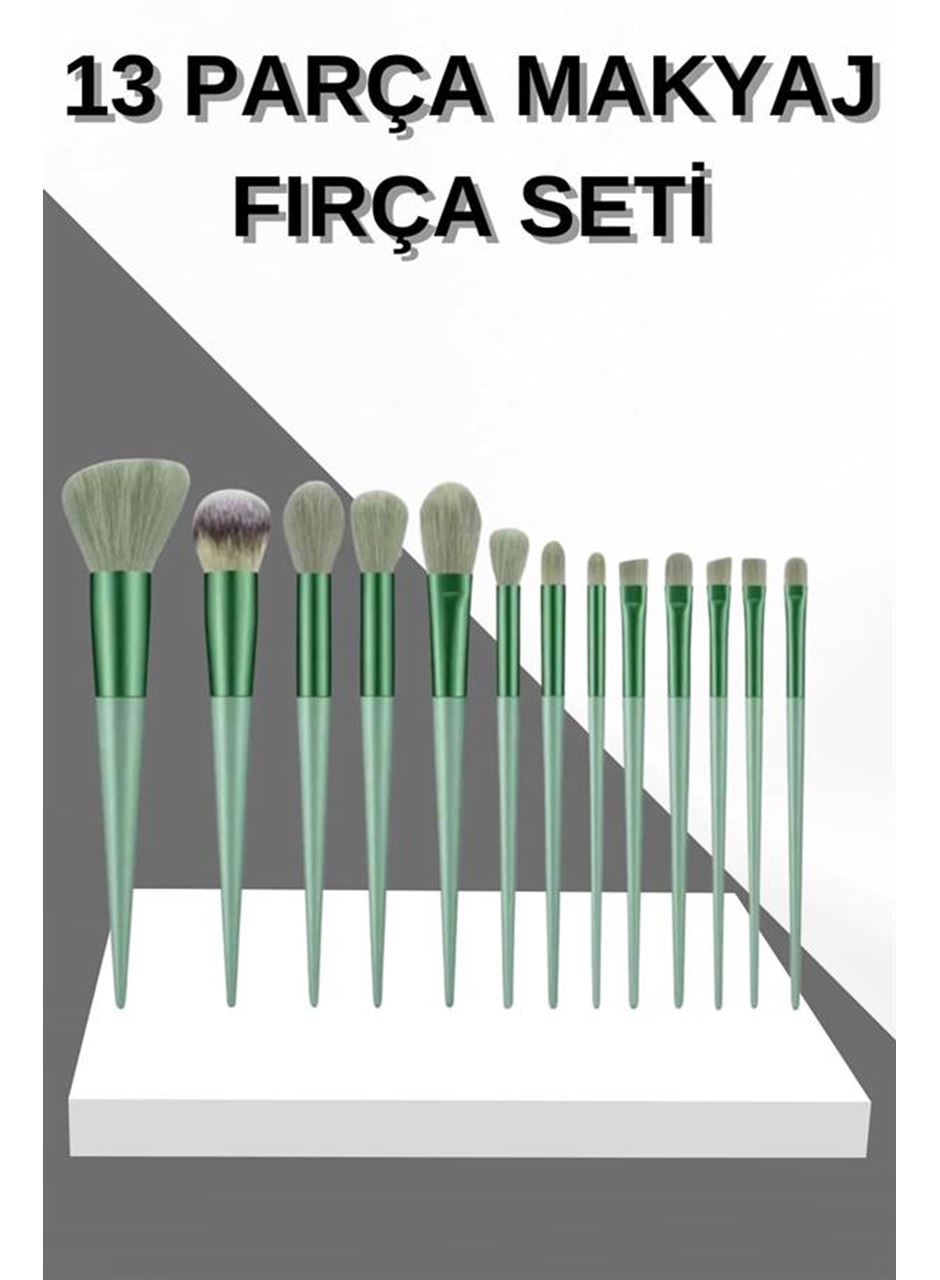 13 Parça Makyaj Fırça Seti Far Fırçası Allık Fırçası Yumuşak Uçlu