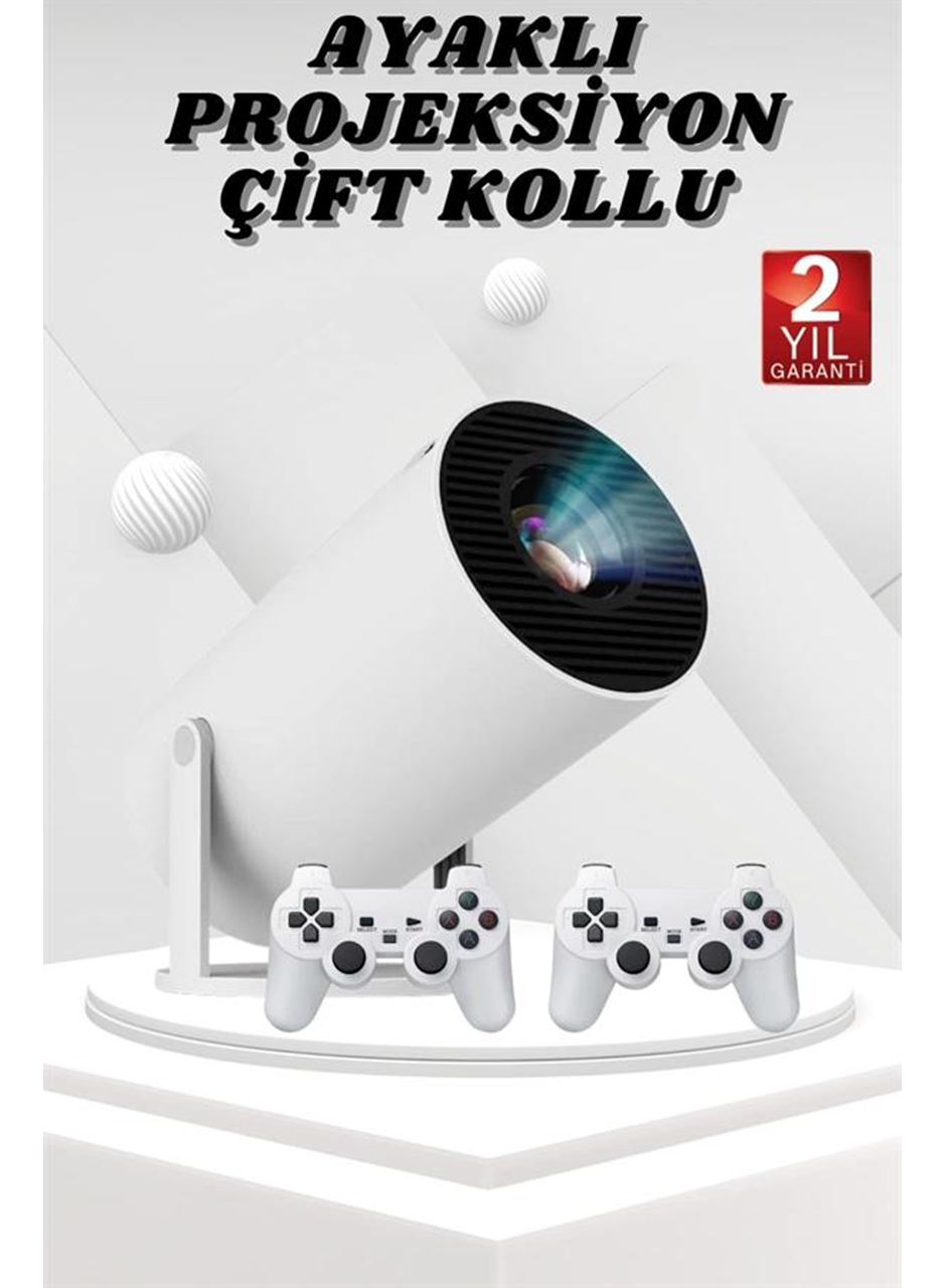 Ayaklı Oyun Projeksiyonu Çift Kollu Taşınabilir Sinema Projektörü