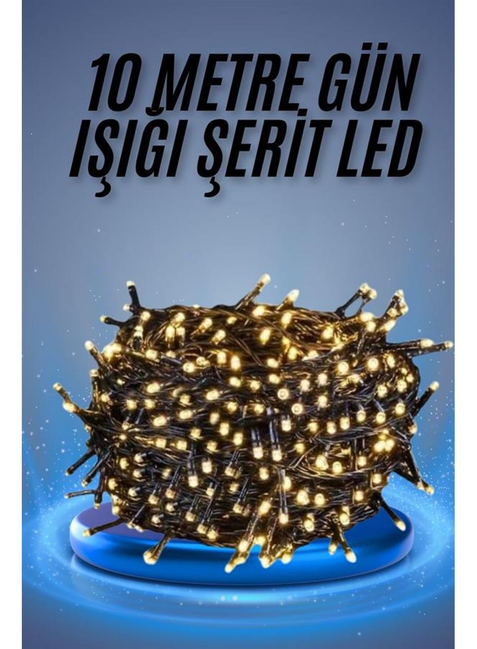 Led Işık Ağaç Süsleme Ampüllü Dekoratif Aydınlatma 10 Metre Gün Işığı