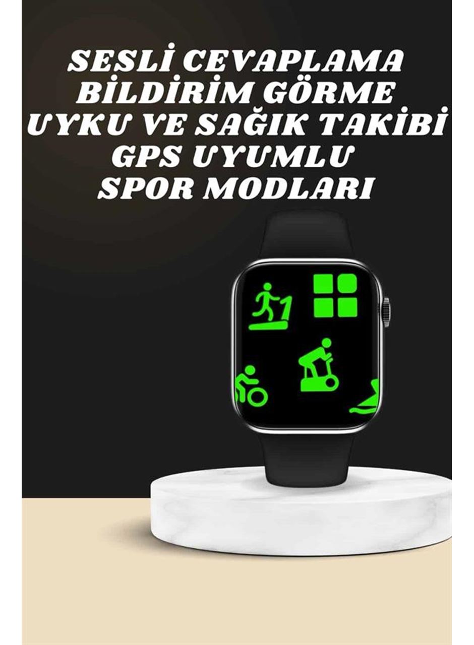 Akıllı Saat Wireless Şarj Yüksek Çözünürlüklü Müzik Dinleme Sesli Cevaplama