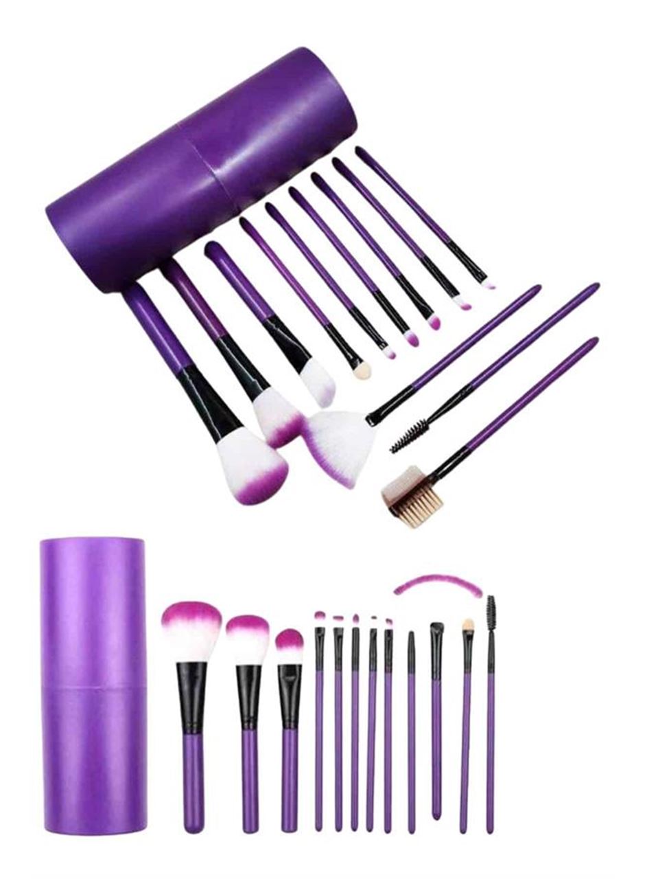 12 Parça Yumuşak Uçlu Makyaj Fırça Set-Göz ve Yüz Makyajı İçin Fırça Seti Profesyonel Makyaj Seti
