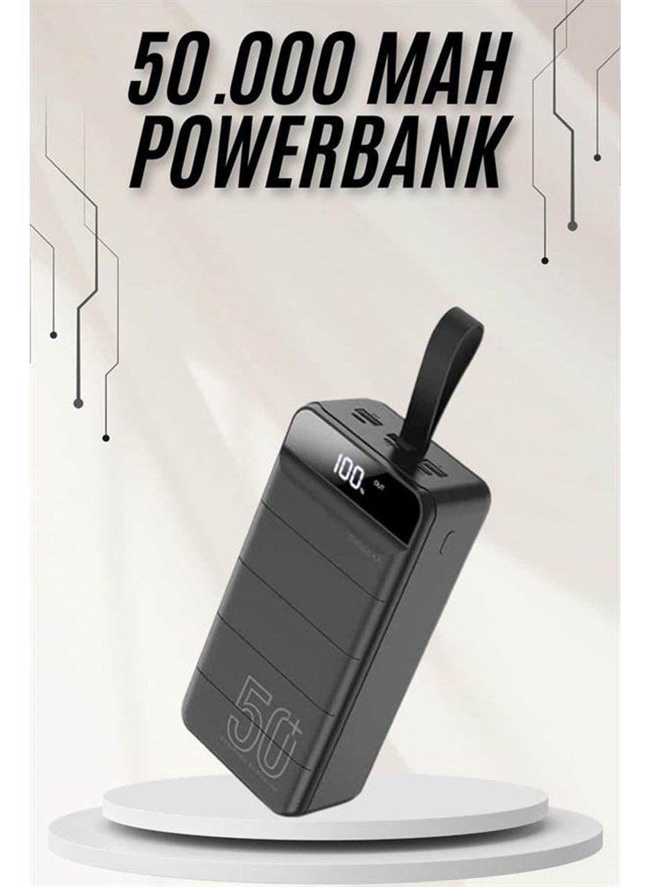 Powerbank Çoklu Şarj Girişi 50.000 Mah Taşınabilir Dijital Göstergeli