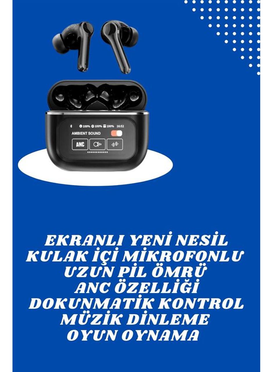 Ekranlı Yeni Nesil Pro Kulaklık ve Akıllı Saat Kampanyası Kulak İçi Mikrofonlu
