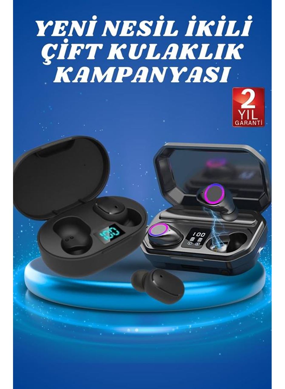 Çift Kulaklık Kampanyası Dokunmatik Kontrol Kulak İçi Yüksek Ses Kaliteli Mikrofonlu