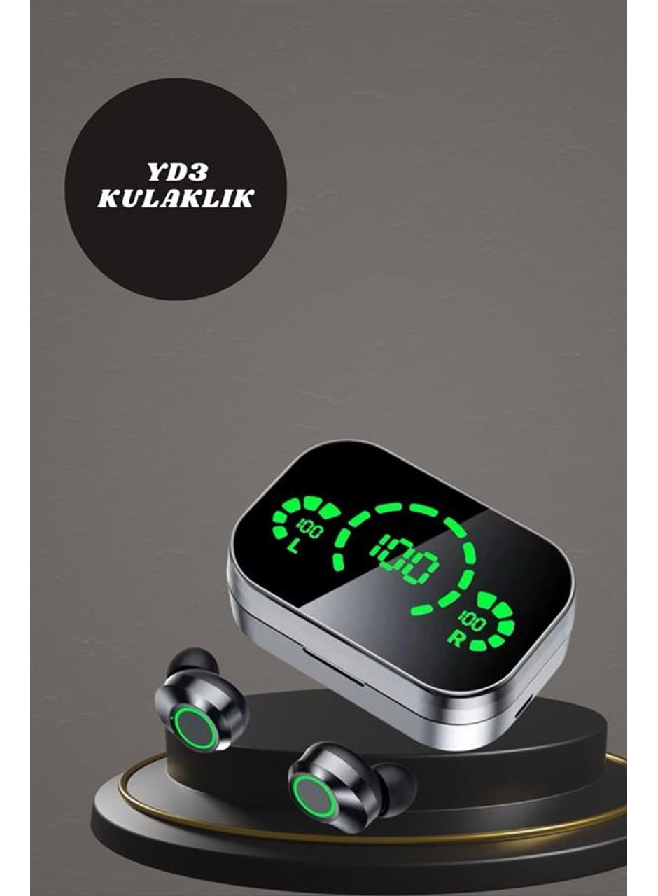 7 Kordonlu Akıllı Saat Ve Aynalı Bluetooth Kulaklık Powerbank Dijital Göstergeli