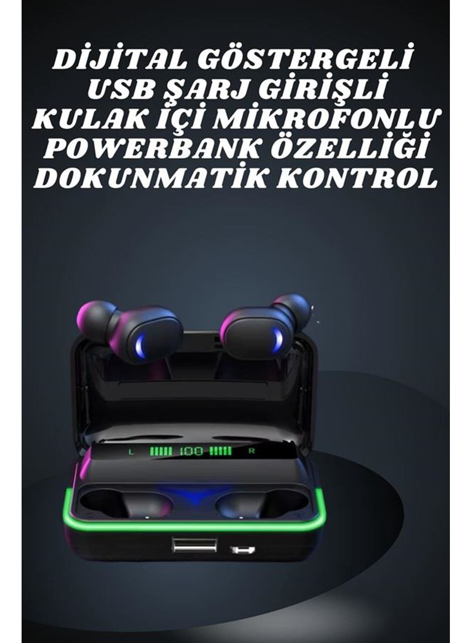 İkili Bluetooth Kulaklık Dijital Göstergeli Uzun Pil Ömrü Yüksek Ses Kaliteli