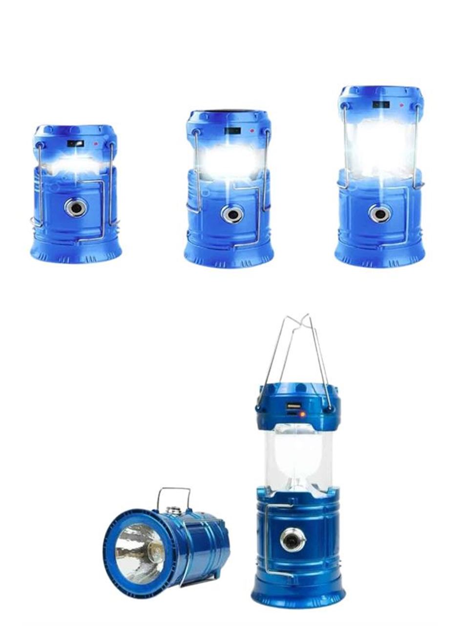 Solar Şarjlı Kamp Lambası Güneş Enerjili Kızaklı Kamp Feneri Çadır Feneri Led Işıldak