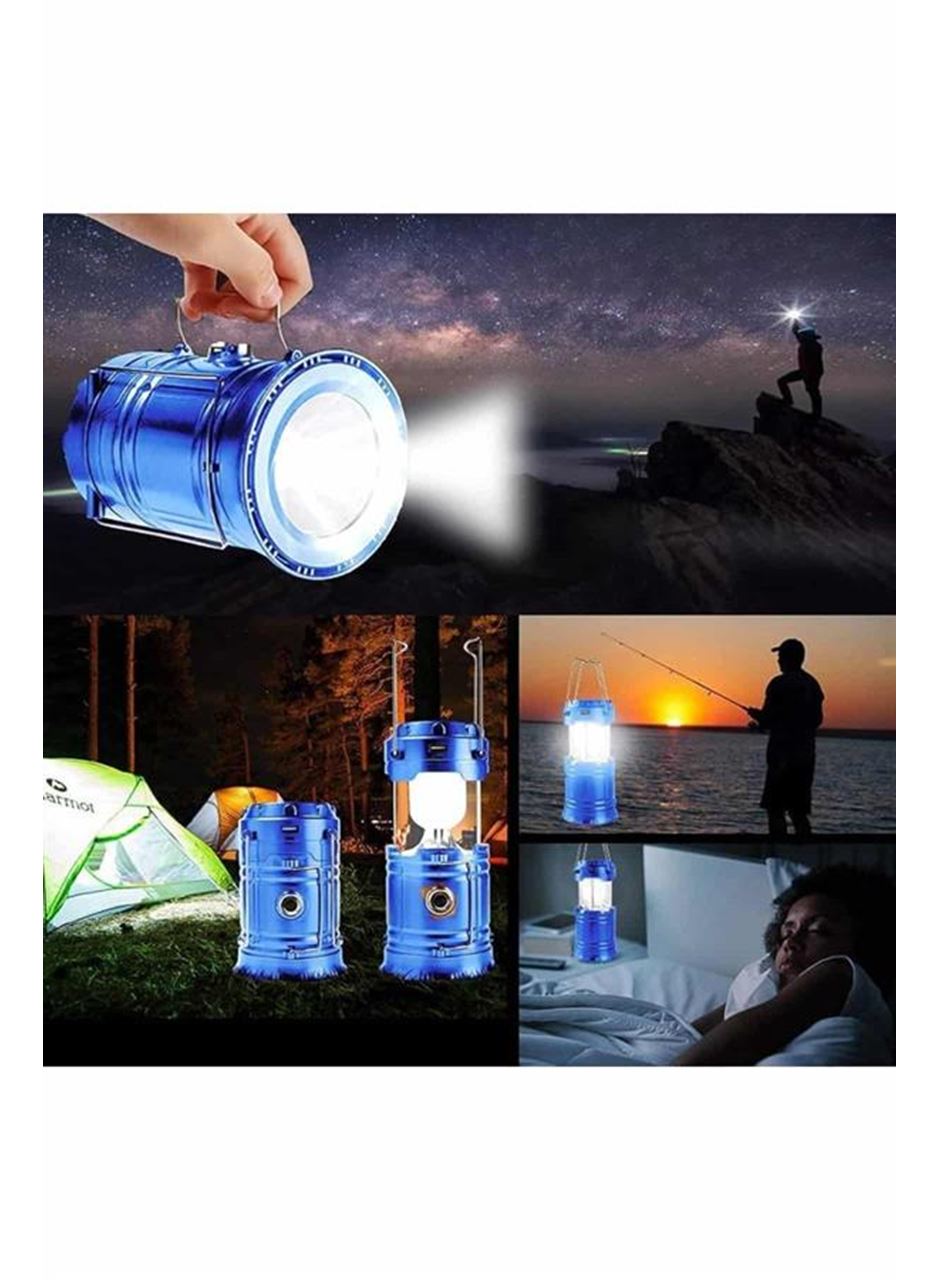 Solar Şarjlı Kamp Lambası Güneş Enerjili Kızaklı Kamp Feneri Çadır Feneri Led Işıldak