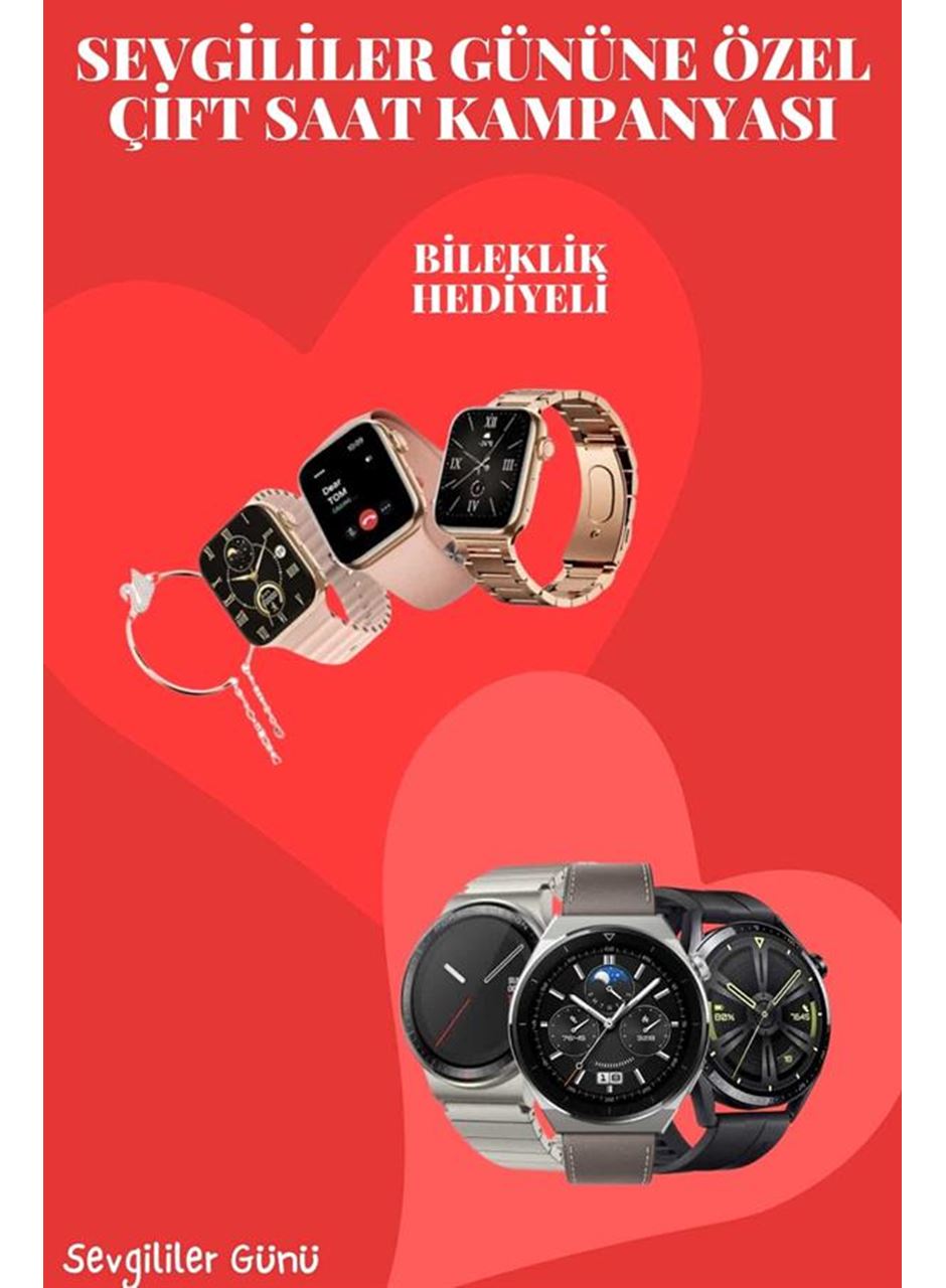 Sevgiliye Özel Yeni Nesil Akıllı Saat Çiftlere Özel Kampanya Çift Saatleri