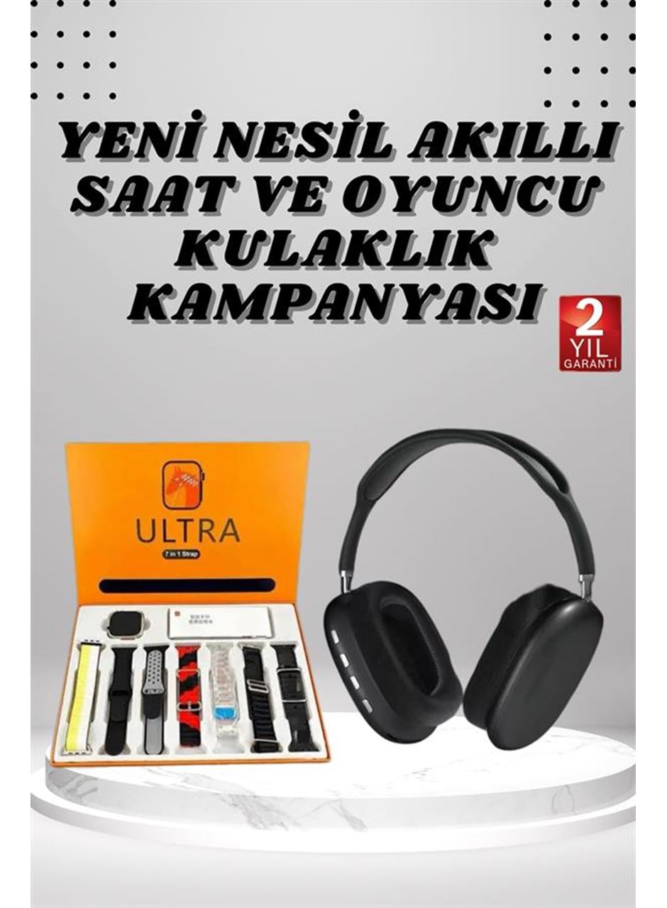 Boyun Bantlı Kulaklık ve 7 Kordonlu Yeni Nesil Akıllı Saat Kampanyası Yüksek Ses Kaliteli