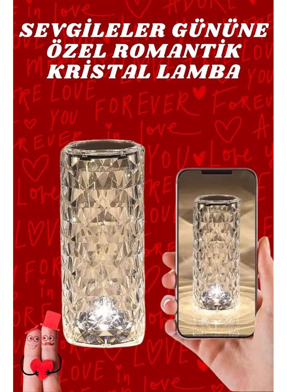 Sevgililer Günü İçin Hediye Kristal Lamba Sevgiliye Hediye USB Şarjlı Gece Lambası