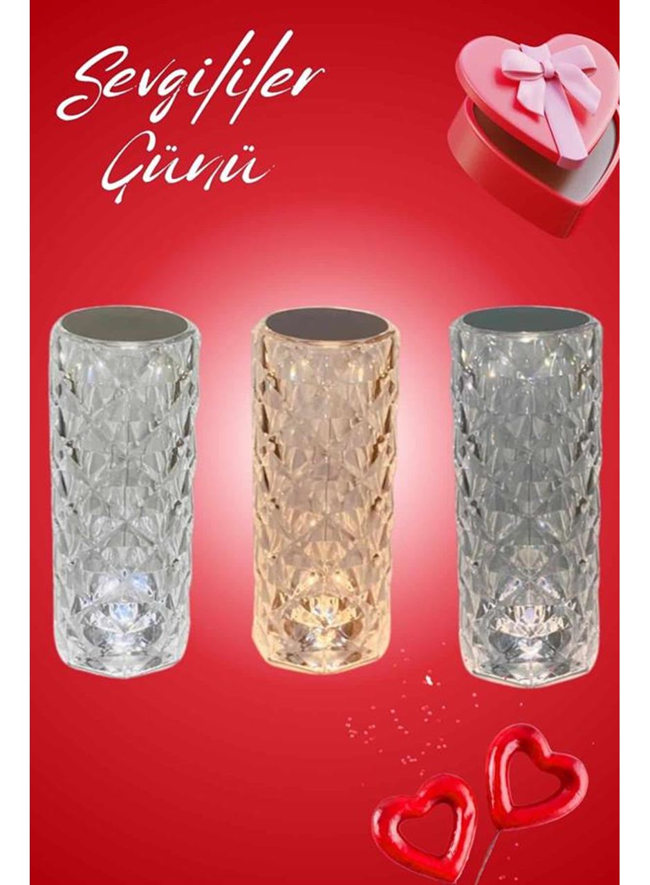 Sevgililer Günü İçin Hediye Kristal Lamba Sevgiliye Hediye USB Şarjlı Gece Lambası