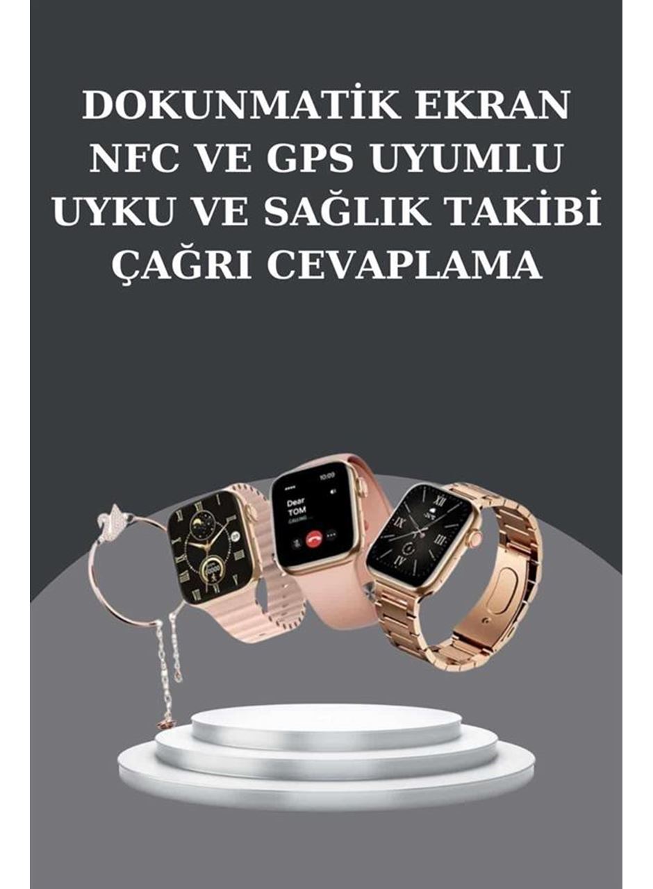Kadınlara Özel Bileklik Hediyeli Akıllı Saat ve Dijital Göstergeli ANC Özellikli Bluetooth Kulaklık