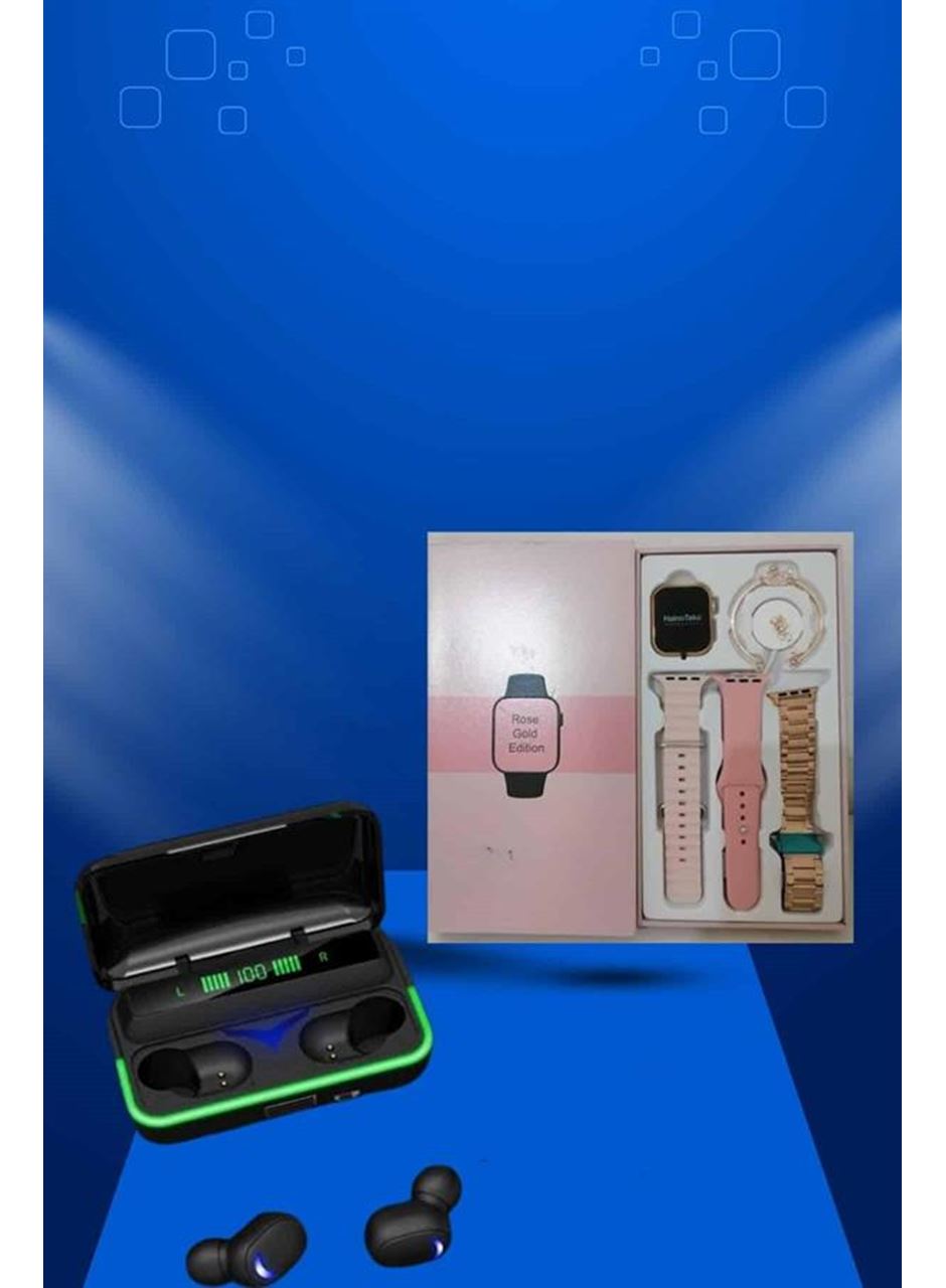 Kadınlara Özel Bileklik Hediyeli Akıllı Saat ve Dijital Göstergeli ANC Özellikli Bluetooth Kulaklık