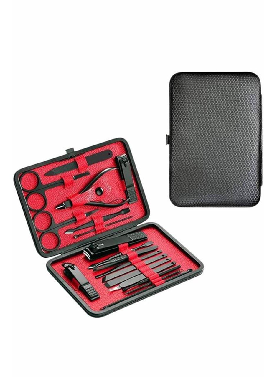 17 Parça El Ayak Bakım Seti Tırnak Temizleme Manikür Pedikür Cımbız Törpü Tırnak Makası