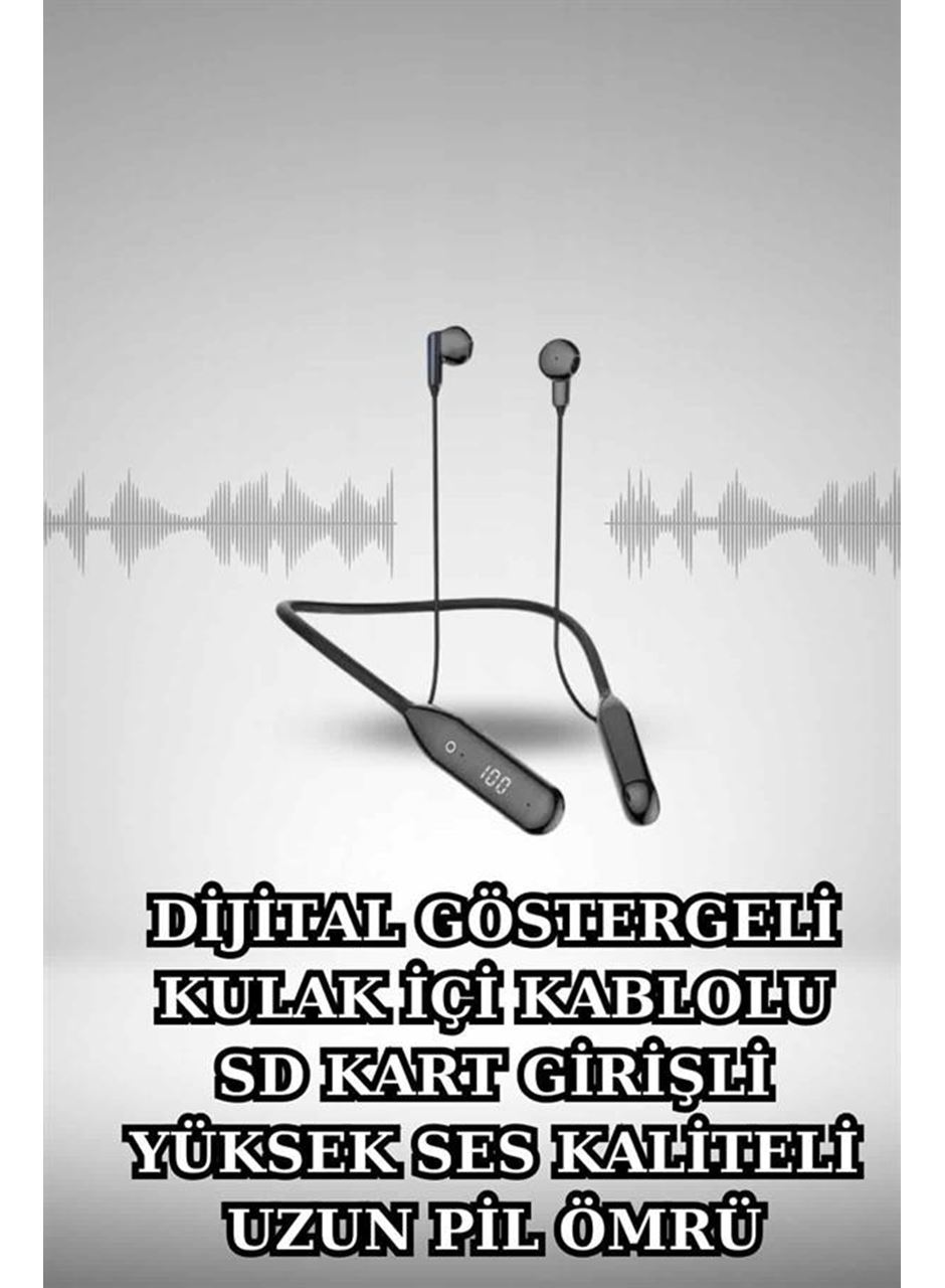 Alarm ve Titreşim Özellikli Akıllı Saat ve Mikrofonlu Kablolu Bluetooth Kulaklık 60 Saat