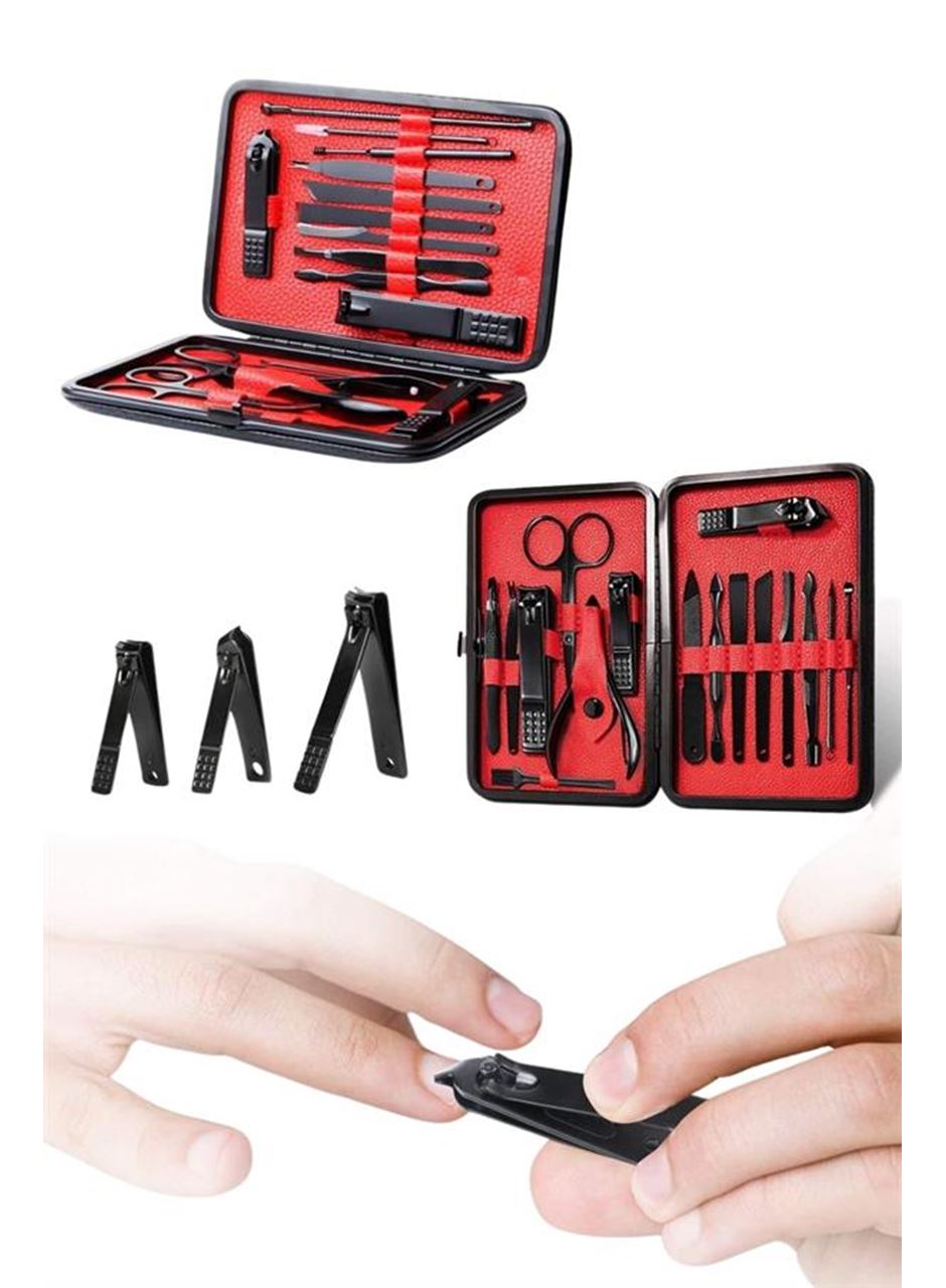 17 Parça Manikür Seti El ve Ayak Bakımı Törpü Cımbız Tırnak Temizleme