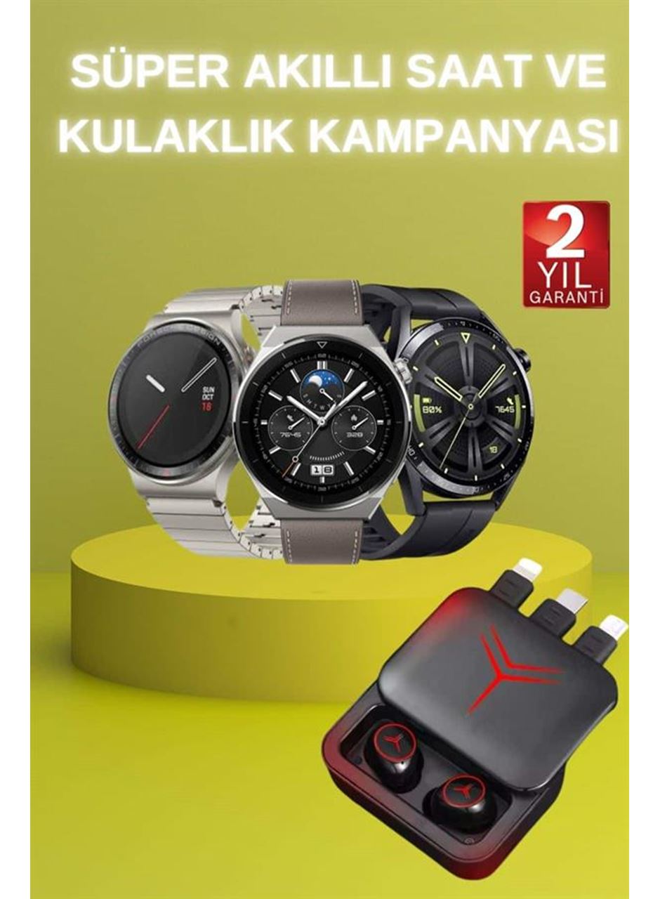 Ucuz Kaliteli Akıllı Saat ve Powerbank Bluetooth Kulaklık 5.1 Stereo ANC Özelliği