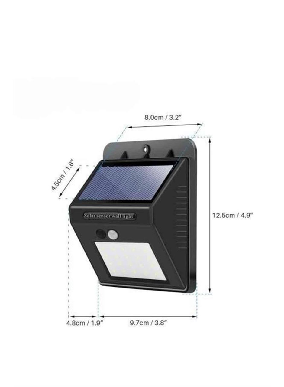 Bahçe Aydınlatma Sensörlü Güneş Enerjili Duvar Lambası 40 Led Işık