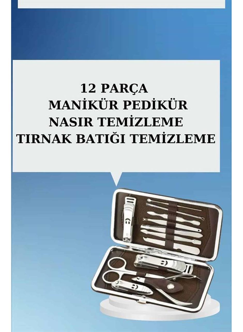 12 Parça El Ayak Temizleme Pense Kir Temizleme Aparatı Kaş Cımbızı