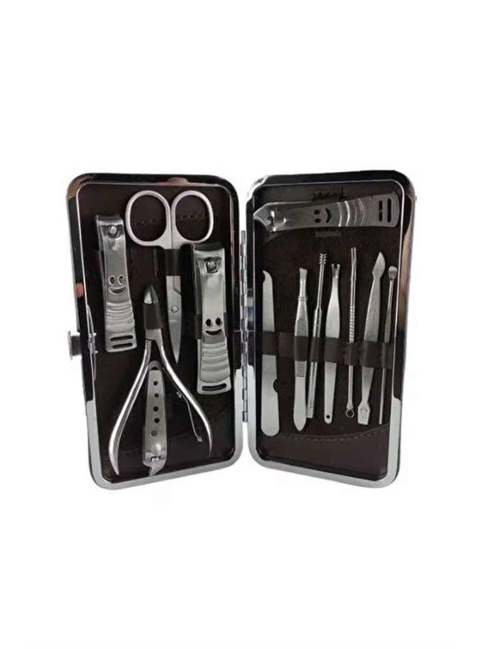 12 Parça Manikür Pedikür Seti Özel Deri Çanta El Ayak Bakımı Akne ve Sivilce Temizleme