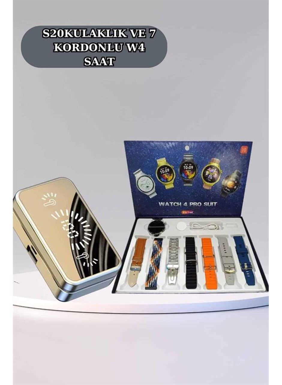 Powerbank Aynalı Bluetooth Kulaklık Ve Akıllı Saat Seti ANC Özelliği Dokunamatik