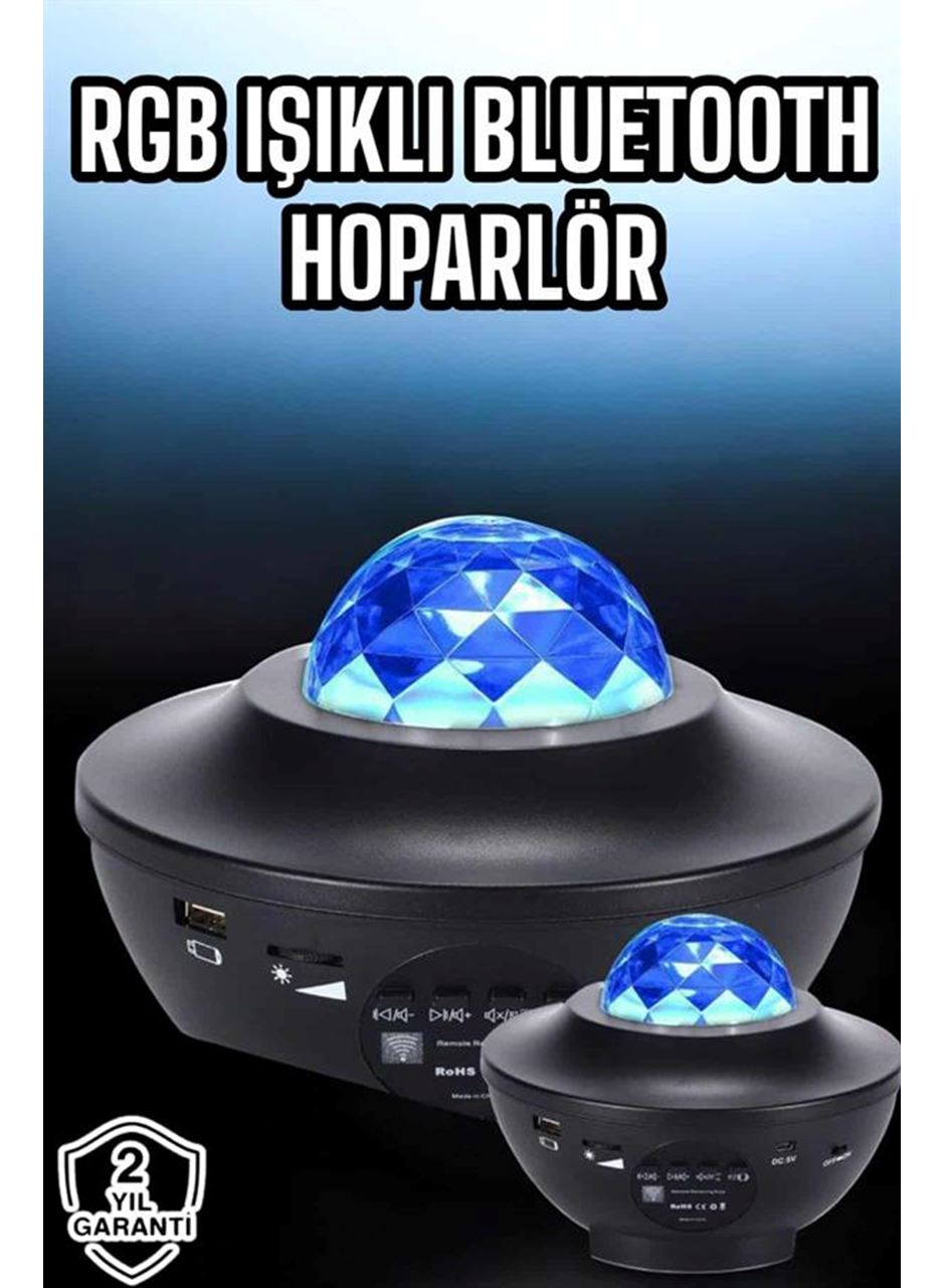 Projektör Yıldız Gece Lambası Disko Topu Bluetooth Bağlantılı Taşınabilir Şarjlı