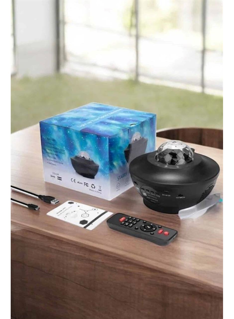 Projektör Yıldız Gece Lambası Disko Topu Bluetooth Bağlantılı Taşınabilir Şarjlı