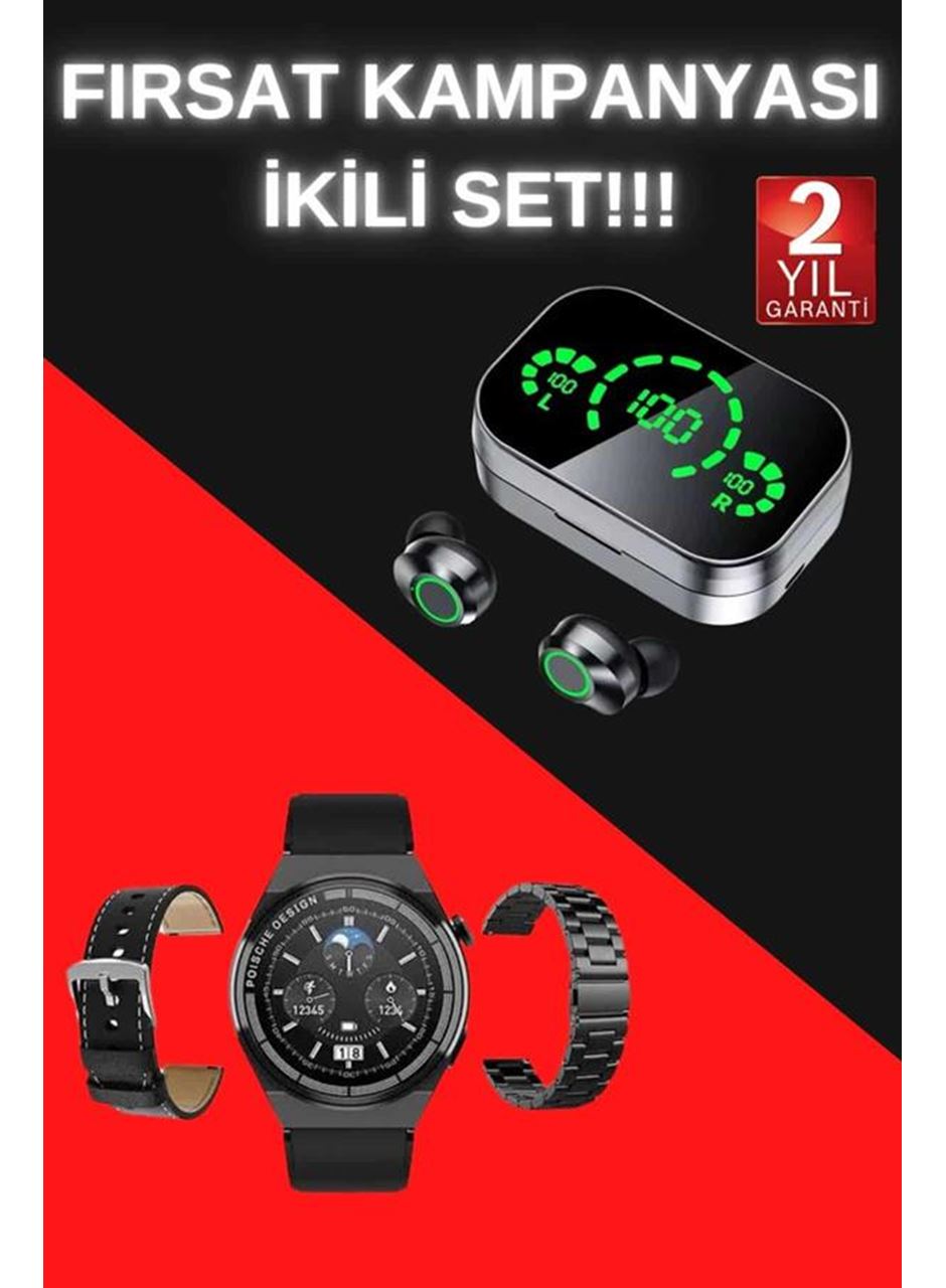 TWS Bluetooth Kulaklık ve Akıllı Saat Uyku Takibi Nabız Ölçer Uzun Pil Ömrü