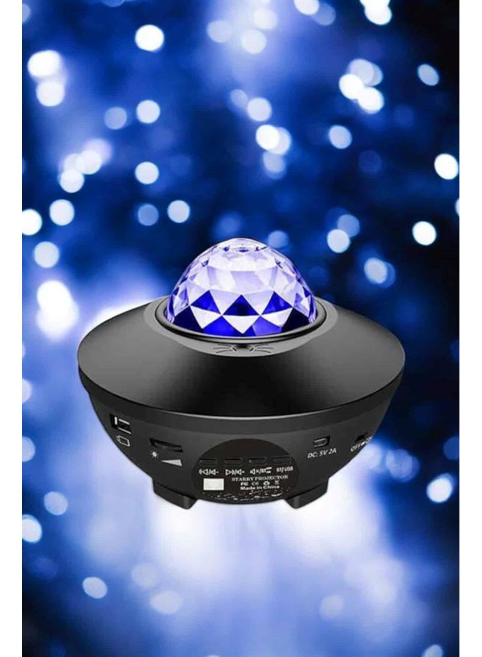 Çocuklara Özel Şarjlı Bluetooth Hoparlör Parti Led Lambası Yıldızlı Projeksiyon