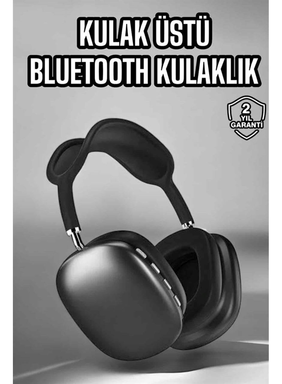 P9 Plus Kulaklık Siyah Bluetooth Bağlantılı Kulak Üstü Kablosuz