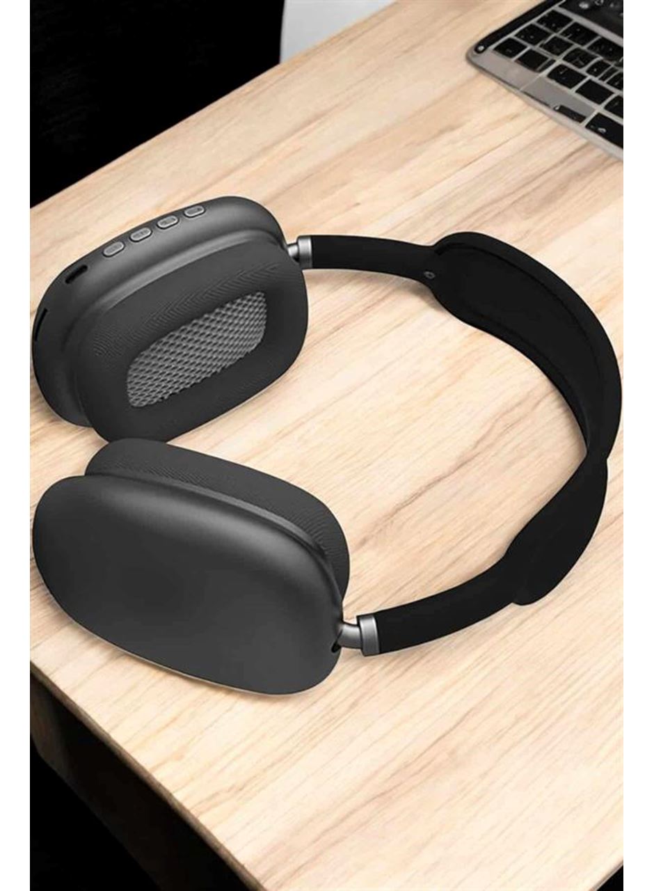 P9 Plus Kulaklık Siyah Bluetooth Bağlantılı Kulak Üstü Kablosuz