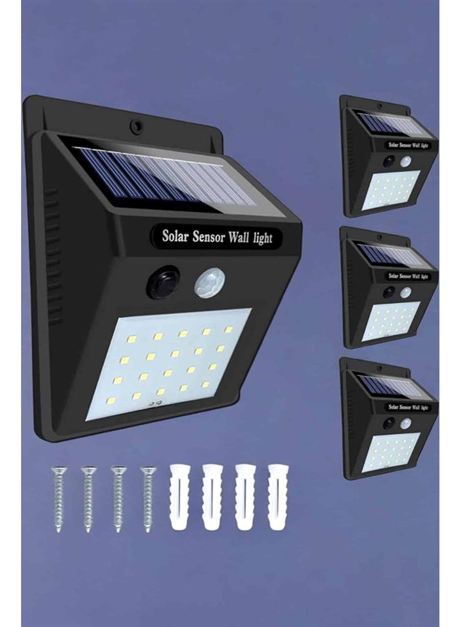 Solar Lamba Giriş, Bahçe Yol Avlu Hareket Sensörlü Led Parlak Gece Su Geçirmez