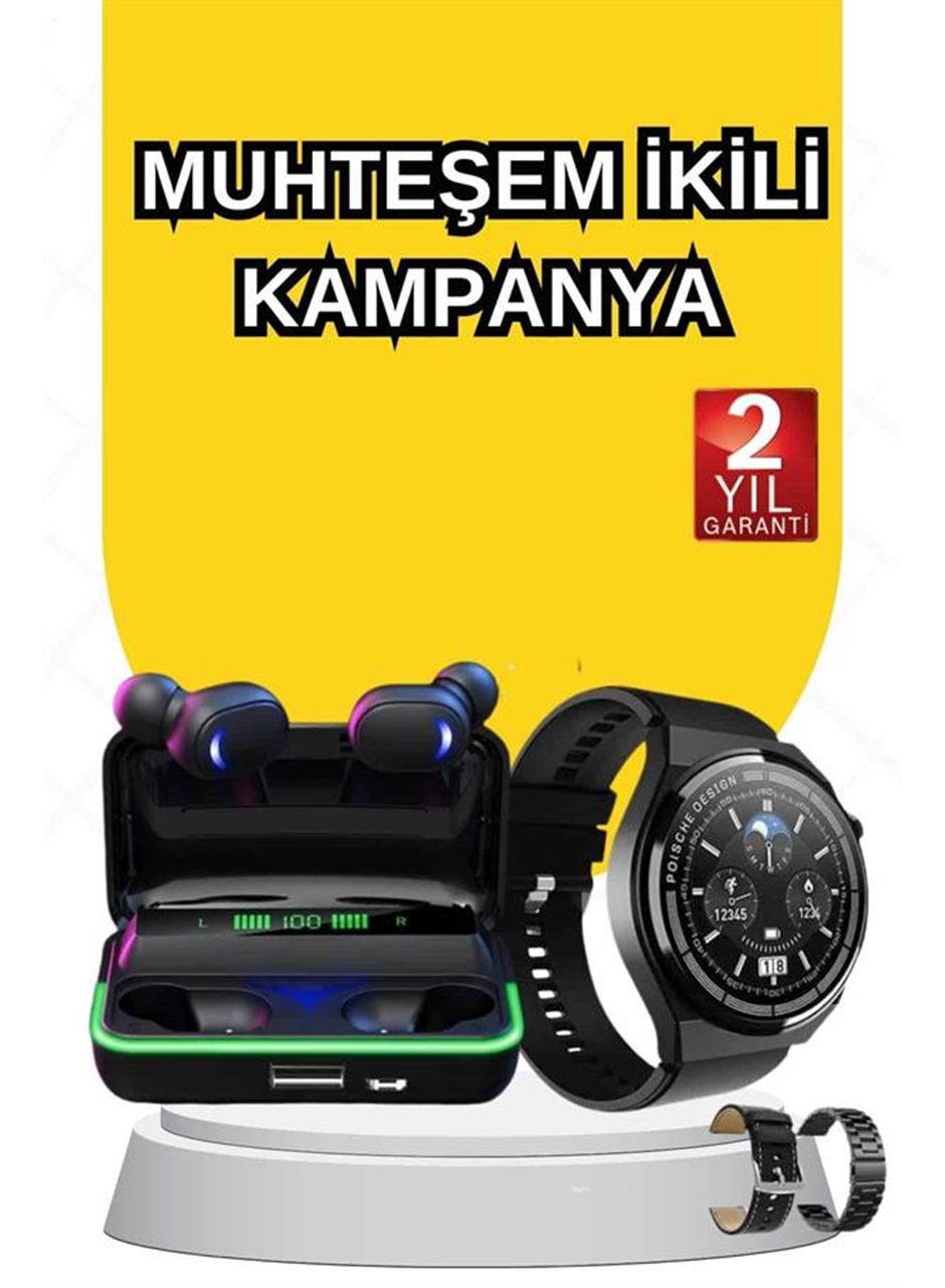 Yeni Nesil Akıllı Saat Ve Bluetooth Kulaklık Titreşim Bildirimleri Uyku Takibi