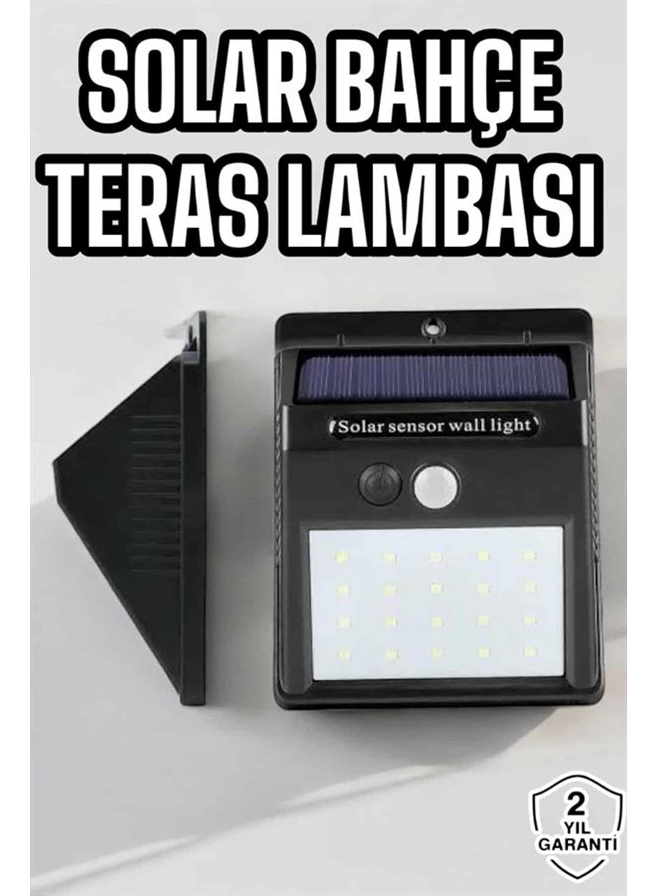 Güneş Enerjili Bahçe Lambası Solar Gece Aydınlatma Sensörlü Lamba