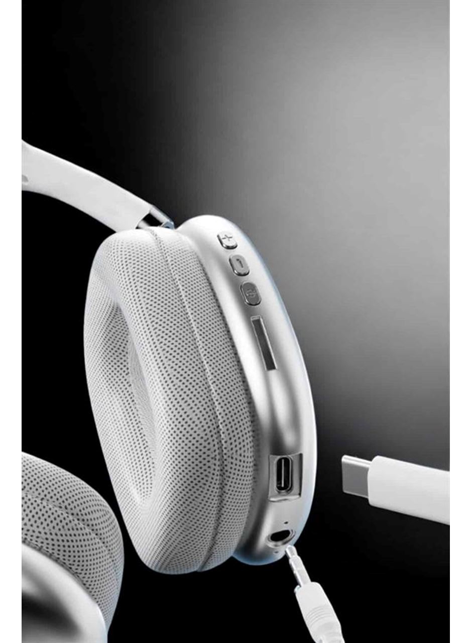 P9 Air Max Kablosuz 5.0 Mikrofonlu Bluetooth Kulaklık Beyaz Yüksek Ses Kaliteli