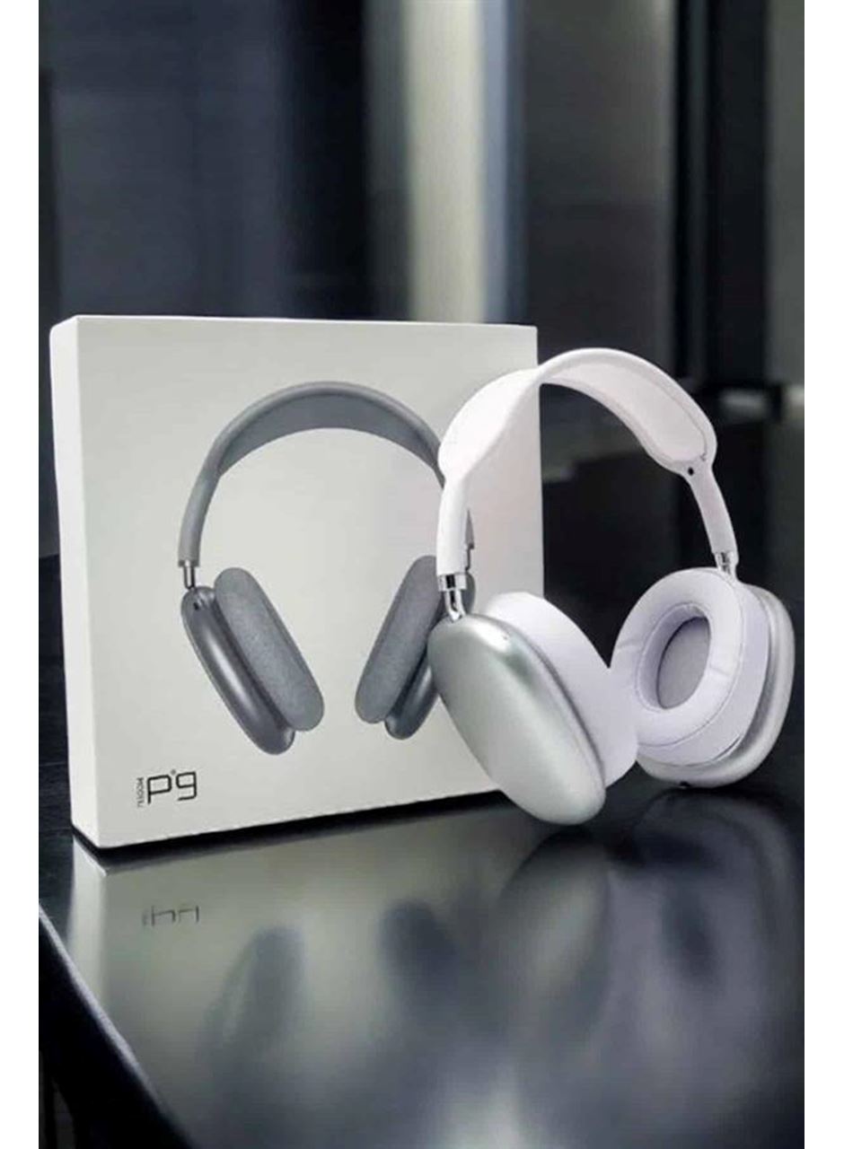 P9 Air Max Kablosuz 5.0 Mikrofonlu Bluetooth Kulaklık Beyaz Yüksek Ses Kaliteli