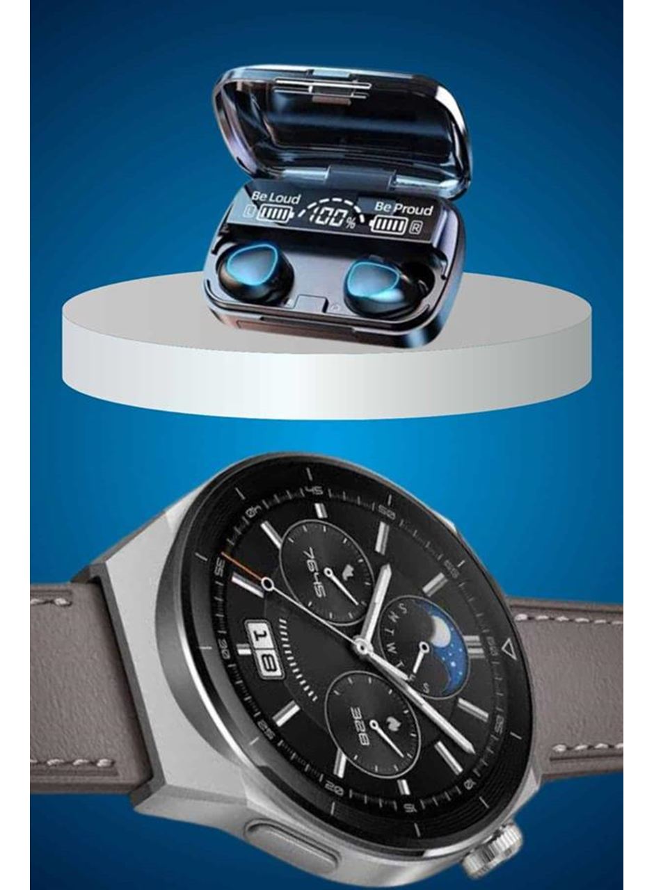 İkili Set Akıllı Saat Ve Bluetooth Kulaklık Kablosuz Uzun Pil Ömrü Spor Modları